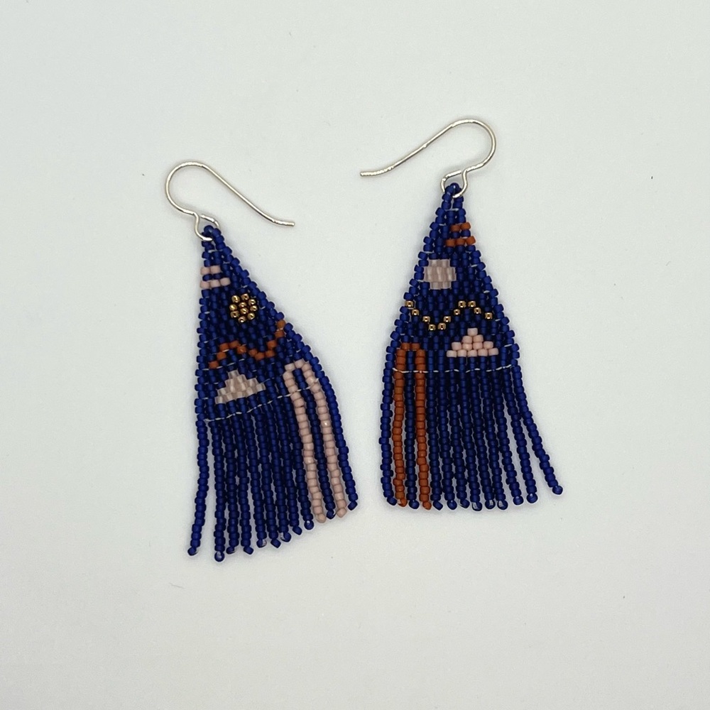 BEADED drop earrings